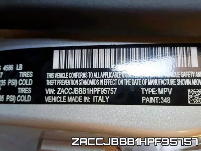 ZACCJBBB1HPF95757 фото 2