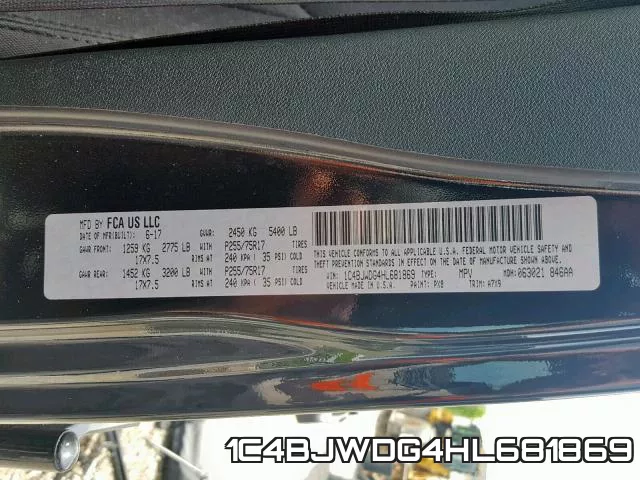1C4BJWDG4HL681869 фото 2