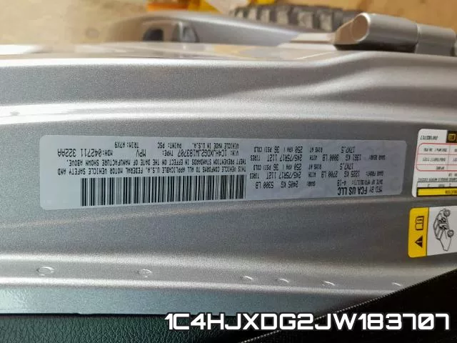 1C4HJXDG2JW183707 фото 2