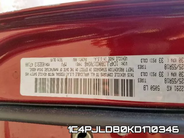 1C4PJLDB0KD170346 фото 2
