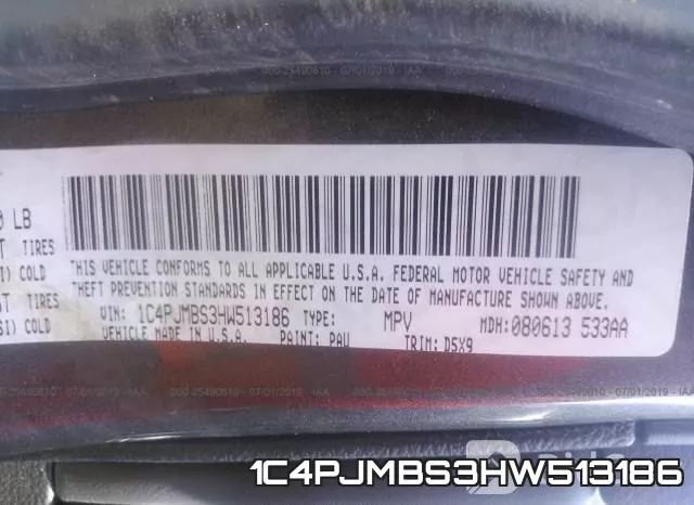 1C4PJMBS3HW513186 фото 9