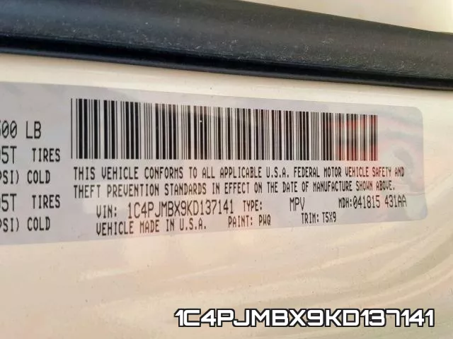 1C4PJMBX9KD137141 фото 2
