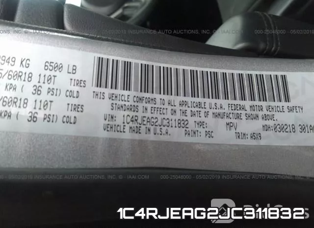 1C4RJEAG2JC311832 фото 10