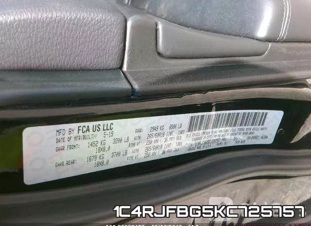 1C4RJFBG5KC725757 фото 10