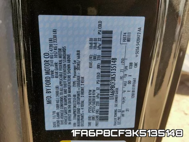 1FA6P8CF3K5135148 фото 2