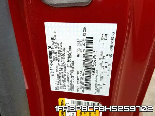 1FA6P8CF8H5259702 фото 2
