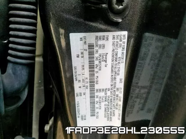 1FADP3E28HL230555 фото 2
