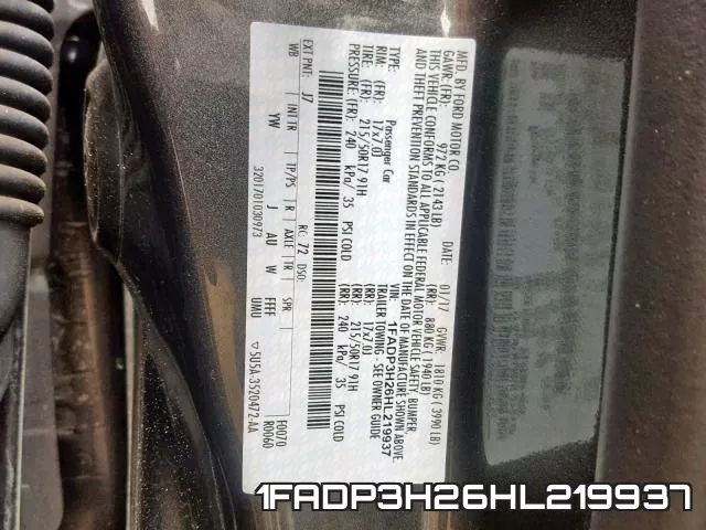 1FADP3H26HL219937 фото 2