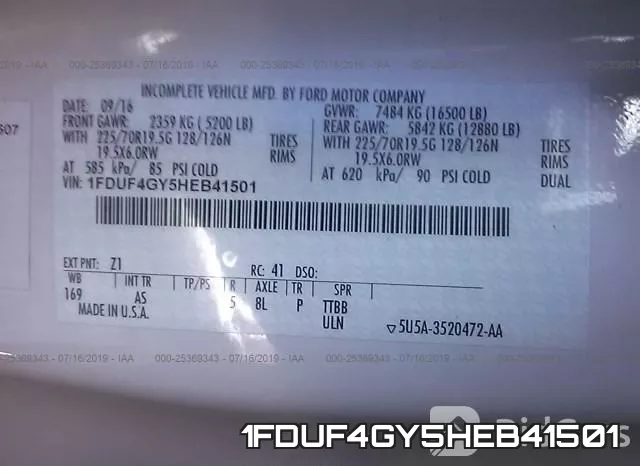 1FDUF4GY5HEB41501 фото 10