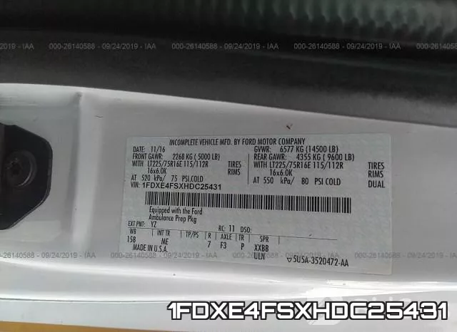 1FDXE4FSXHDC25431 фото 10