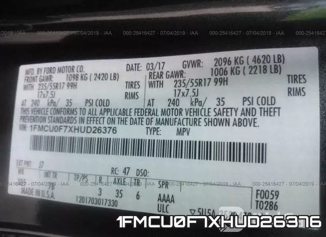 1FMCU0F7XHUD26376 фото 10