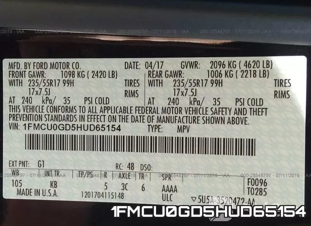 1FMCU0GD5HUD65154 фото 10
