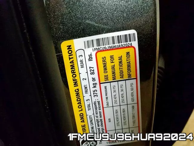 1FMCU9J96HUA92024 фото 2