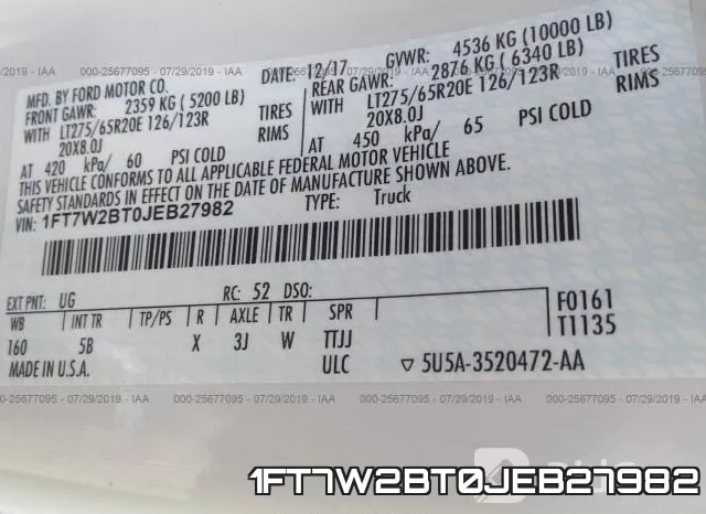 1FT7W2BT0JEB27982 фото 10
