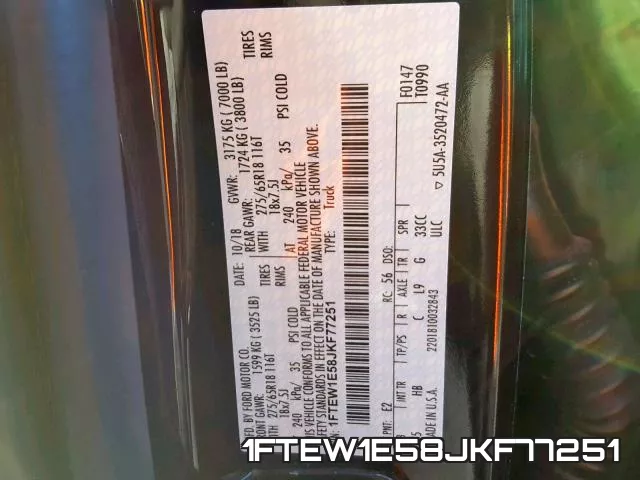 1FTEW1E58JKF77251 фото 2