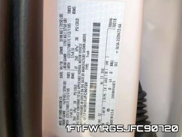 1FTFW1RG5JFC90720 фото 2