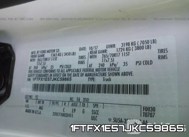 1FTFX1E57JKC59865 фото 10