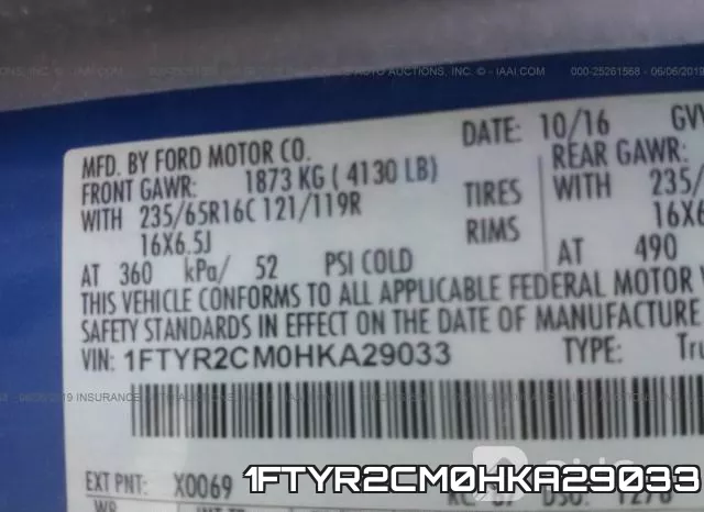 1FTYR2CM0HKA29033 фото 9