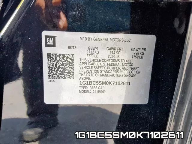 1G1BC5SM0K7102611 фото 2