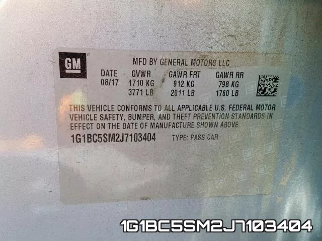 1G1BC5SM2J7103404 фото 2