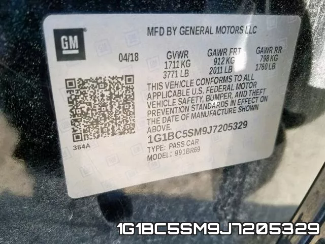 1G1BC5SM9J7205329 фото 2