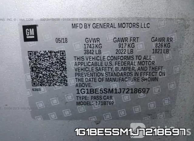 1G1BE5SM1J7218697 фото 10