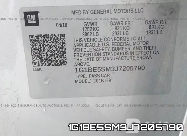 1G1BE5SM3J7205790 фото 10