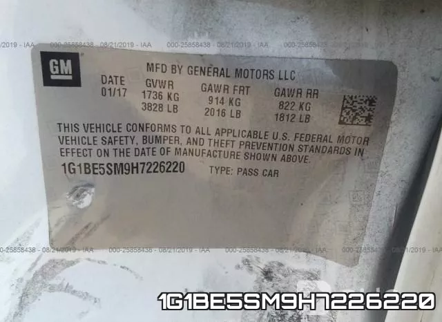 1G1BE5SM9H7226220 фото 10