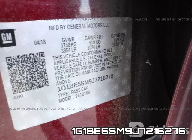 1G1BE5SM9J7216275 фото 10