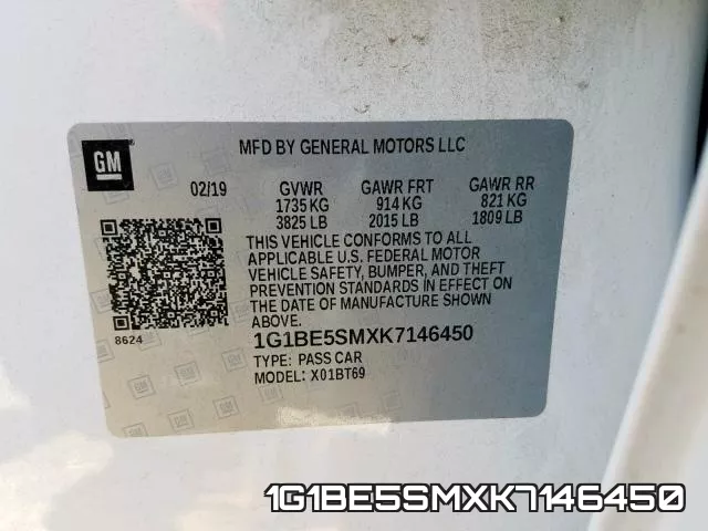 1G1BE5SMXK7146450 фото 2