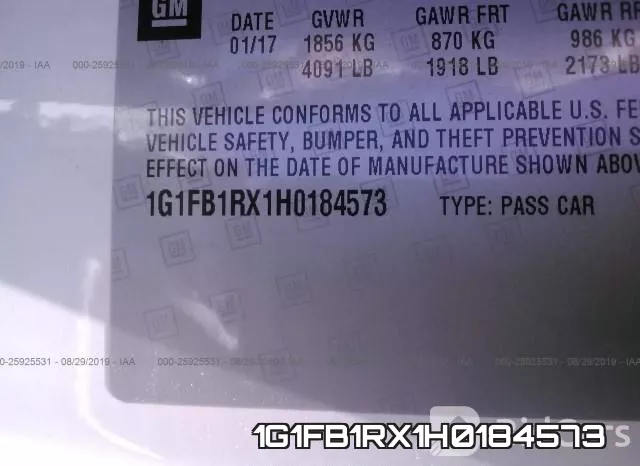 1G1FB1RX1H0184573 фото 10