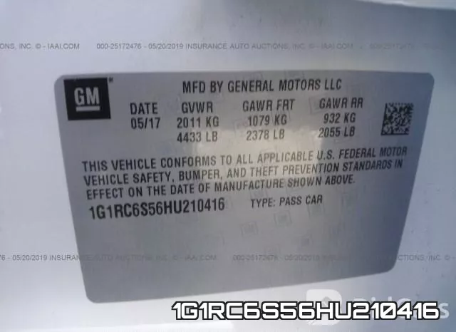 1G1RC6S56HU210416 фото 10