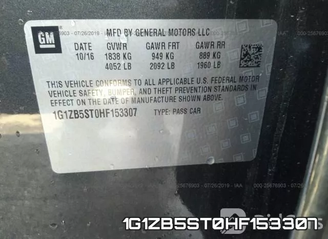 1G1ZB5ST0HF153307 фото 10