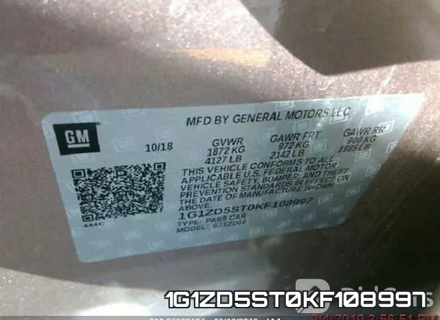1G1ZD5ST0KF108997 фото 10