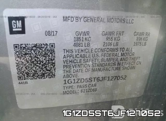 1G1ZD5ST6JF127052 фото 10