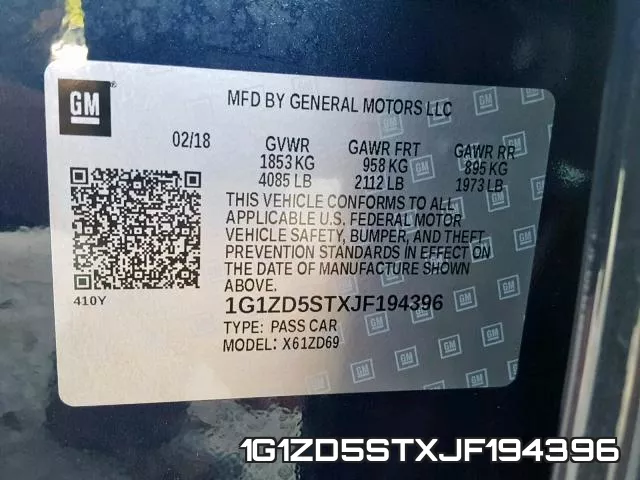 1G1ZD5STXJF194396 фото 2