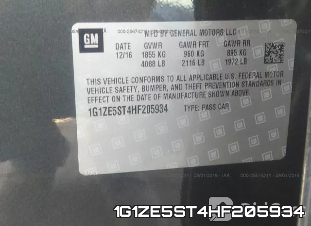 1G1ZE5ST4HF205934 фото 10