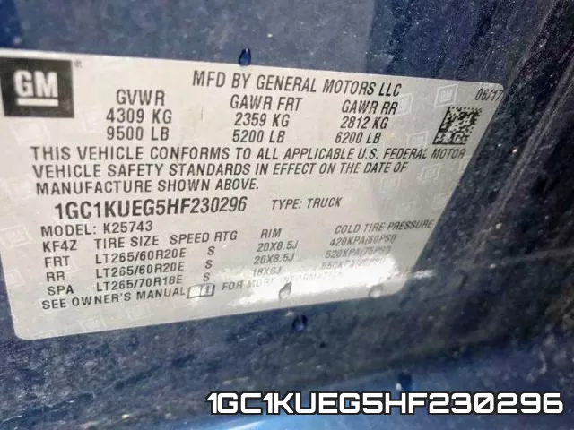 1GC1KUEG5HF230296 фото 8