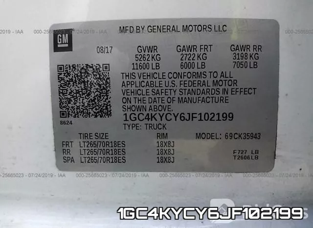 1GC4KYCY6JF102199 фото 10