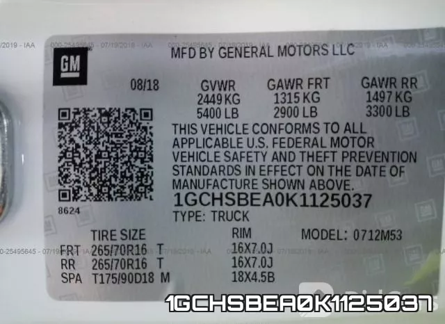 1GCHSBEA0K1125037 фото 10