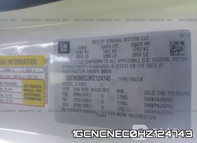 1GCNCNEC0HZ124743 фото 10