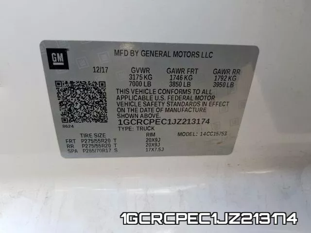 1GCRCPEC1JZ213174 фото 2