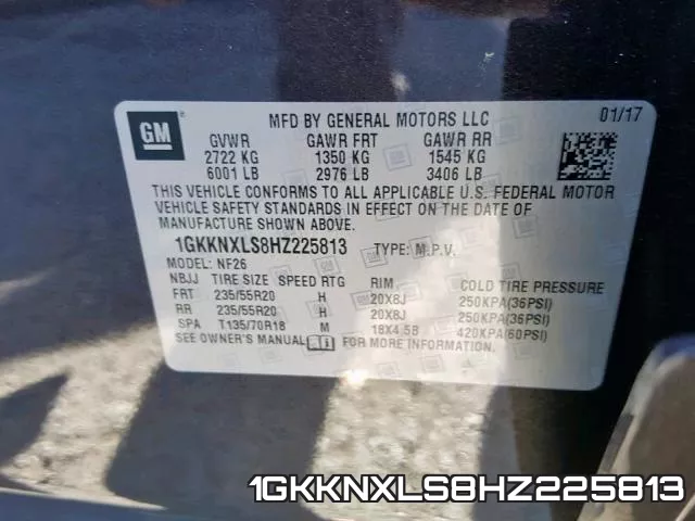 1GKKNXLS8HZ225813 фото 2