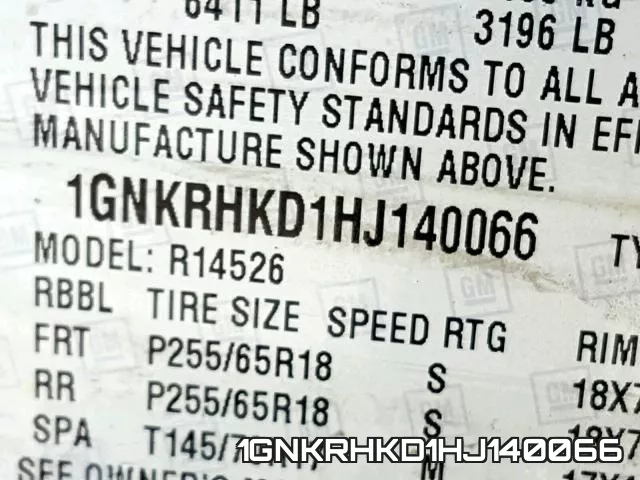 1GNKRHKD1HJ140066 фото 2