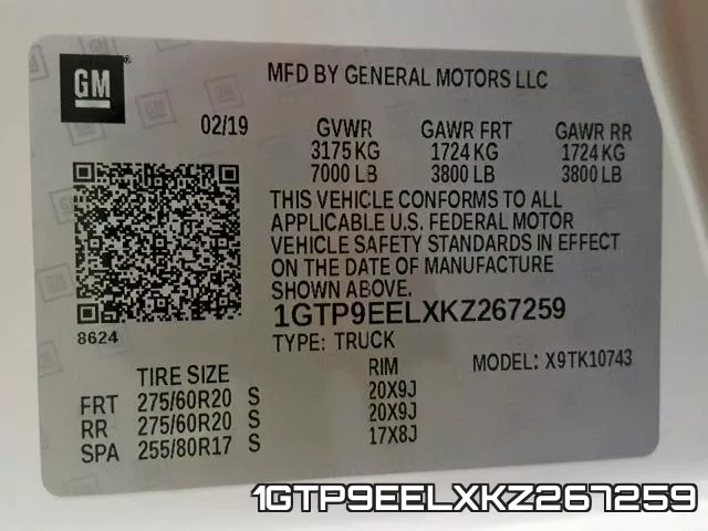 1GTP9EELXKZ267259 фото 2