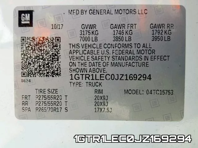 1GTR1LEC0JZ169294 фото 2