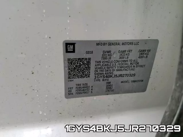 1GYS4BKJ5JR270329 фото 2