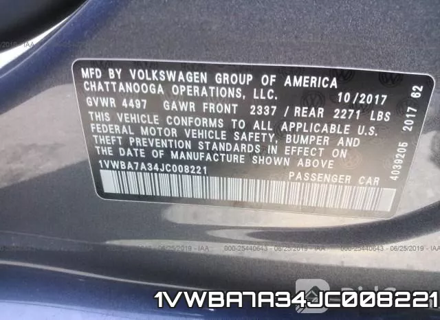 1VWBA7A34JC008221 фото 10