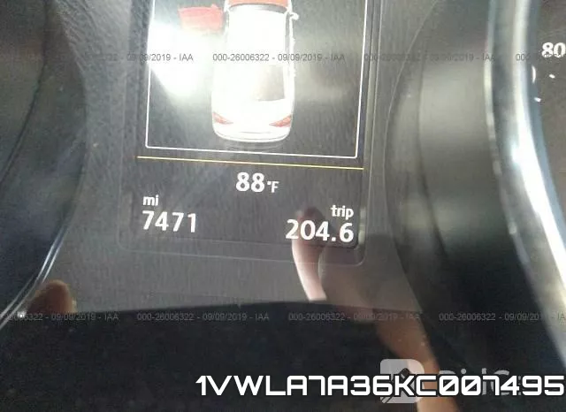 1VWLA7A36KC007495 фото 8