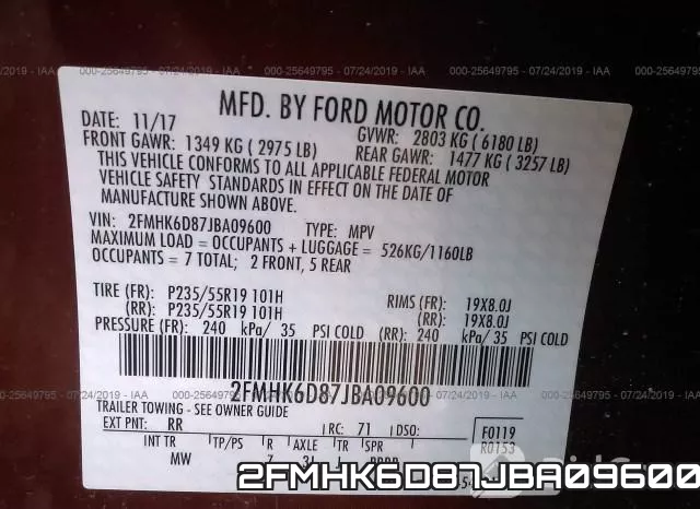 2FMHK6D87JBA09600 фото 10